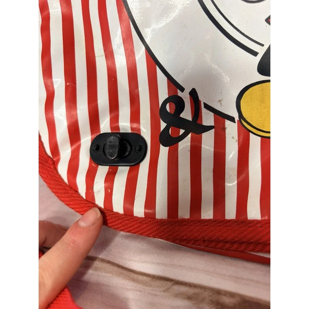 Vintage Mickey Mouse Cooler Messenger Bag Striped‎ Graphic Design Disney 90s